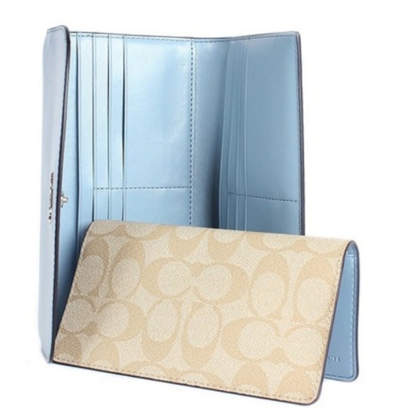 🍒NWT🍒 COACH SIGNATURE CHECKBOOK WALLET - Picture 5 of 7